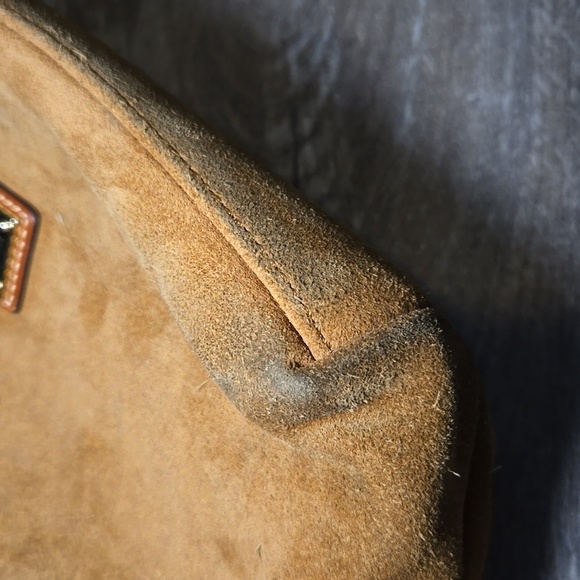 Dooney & Bourke honey color 100% leather suede large Sloan purse - Picture 4 of 12